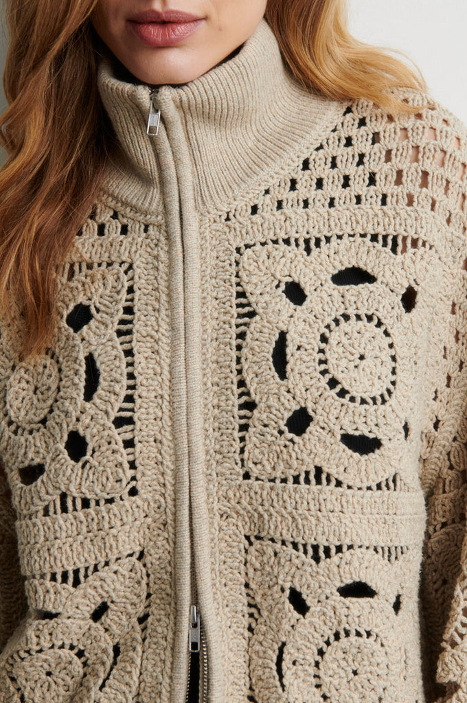 Second Female Crosette Knit Cardigan - Camel