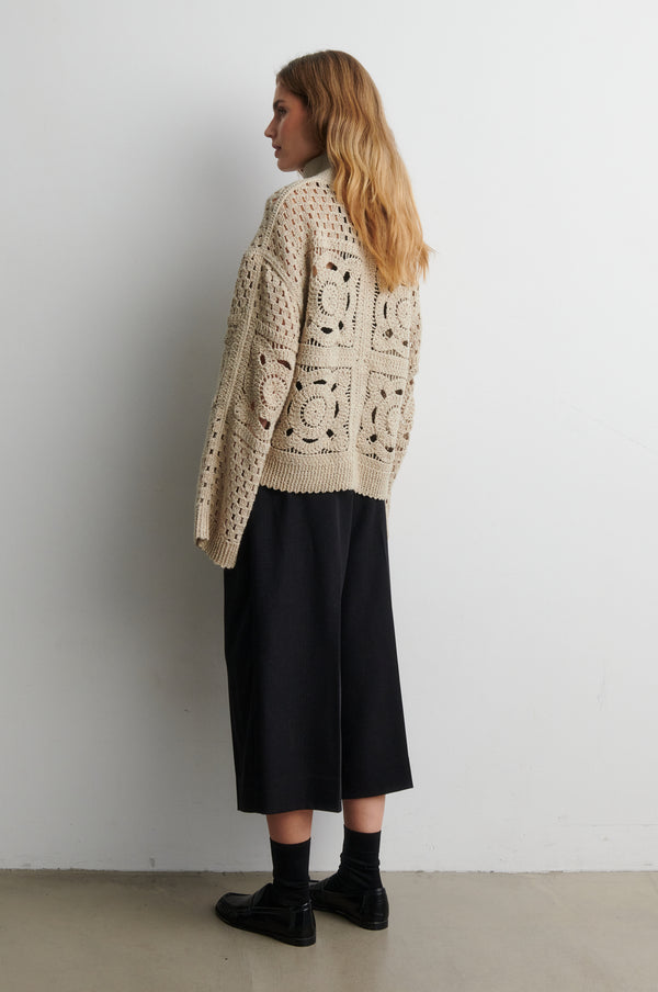 Second Female Crosette Knit Cardigan - Camel