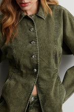 Second Female Jaye Denim Jacket - Green Denim
