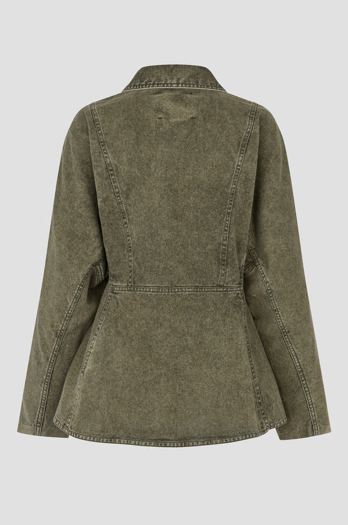 Second Female Jaye Denim Jacket - Green Denim