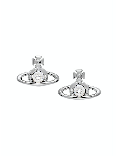 Vivienne Westwood Nano Solitaire Earrings - Platinum Crystal