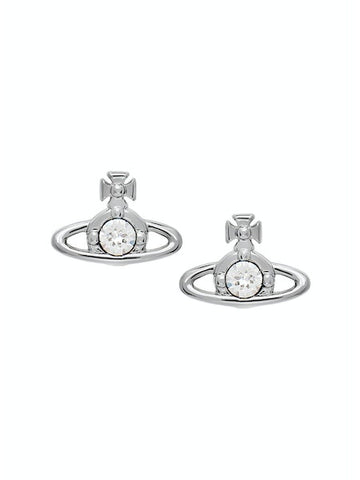 Vivienne Westwood Nano Solitaire Earrings - Platinum Crystal