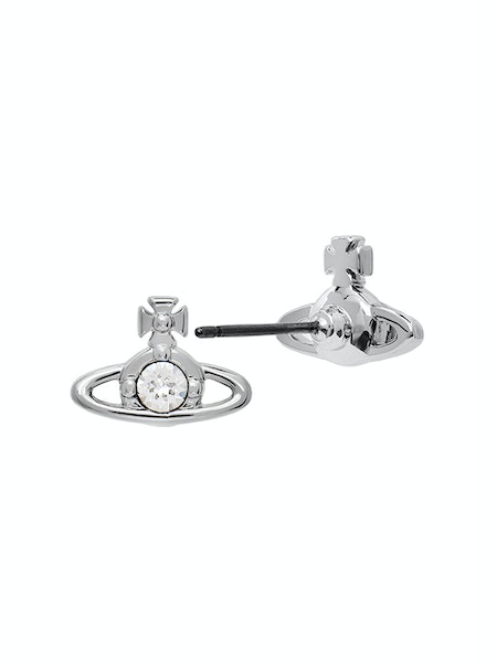 Vivienne Westwood Nano Solitaire Earrings - Platinum Crystal
