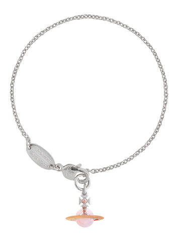 SS24 Vivienne Westwood Petite Original Orb Bracelet, Platinum