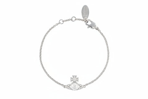 Vivienne Westwood ONDINA BRACELET - PLATINUM / WHITE CZ