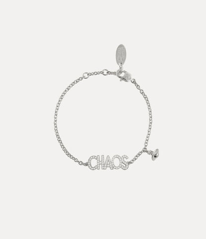 Vivienne Westwood CHAOS BRACELET - PLATINUM / WHITE CZ