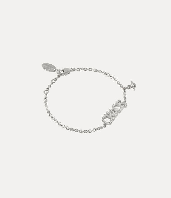Vivienne Westwood CHAOS BRACELET - PLATINUM / WHITE CZ