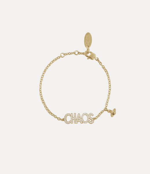 Vivienne Westwood CHAOS BRACELET - GOLD / WHITE CZ