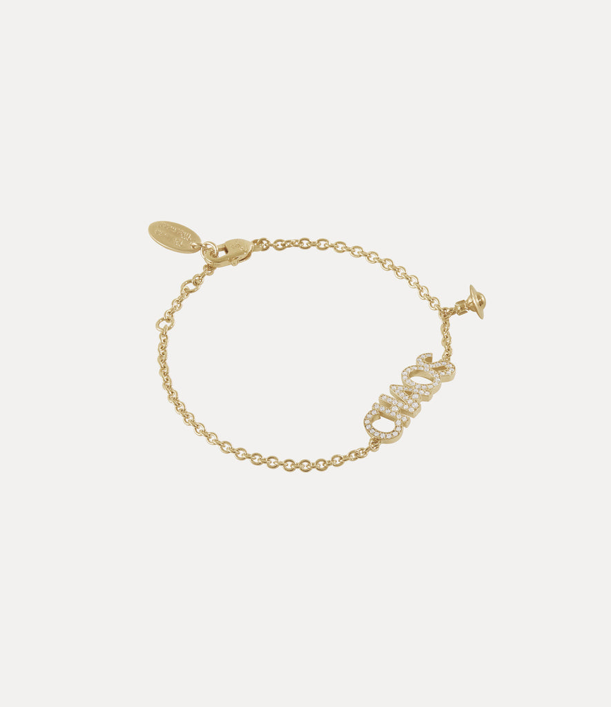Vivienne Westwood CHAOS BRACELET - GOLD / WHITE CZ