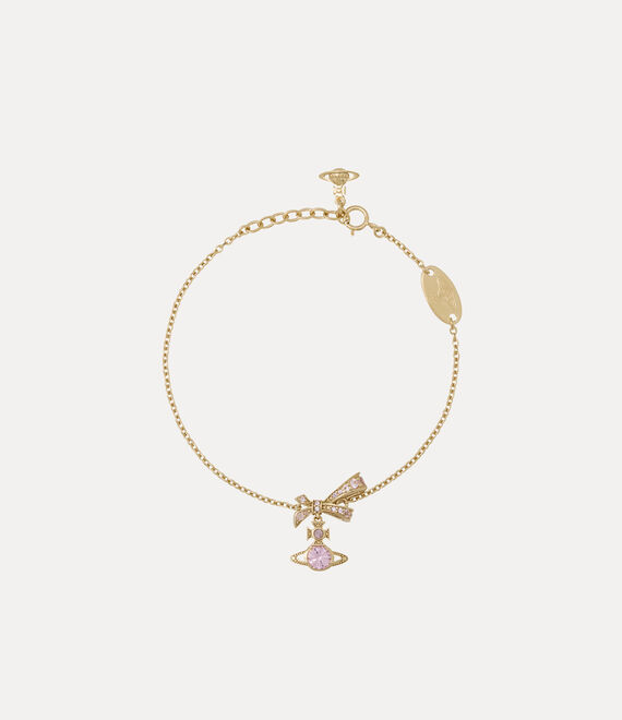 Vivienne Westwood ANGELIQUE BRACELET (925) - GOLD / LAVENDER PINK CZ