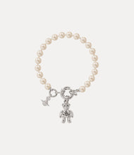 Vivienne Westwood RUBY PEARL BRACELET - PLATINUM/BLACK DIAMOND Crystal/BLACK