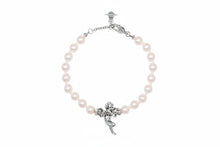 Vivienne Westwood PUTTI PEARL BRACELET - ANTIQUE PLATINUM / CREAMROSE