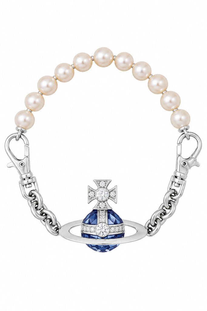 Vivienne Westwood AIDA BAS RELIEF BRACELET - PLATINUM/ROSE