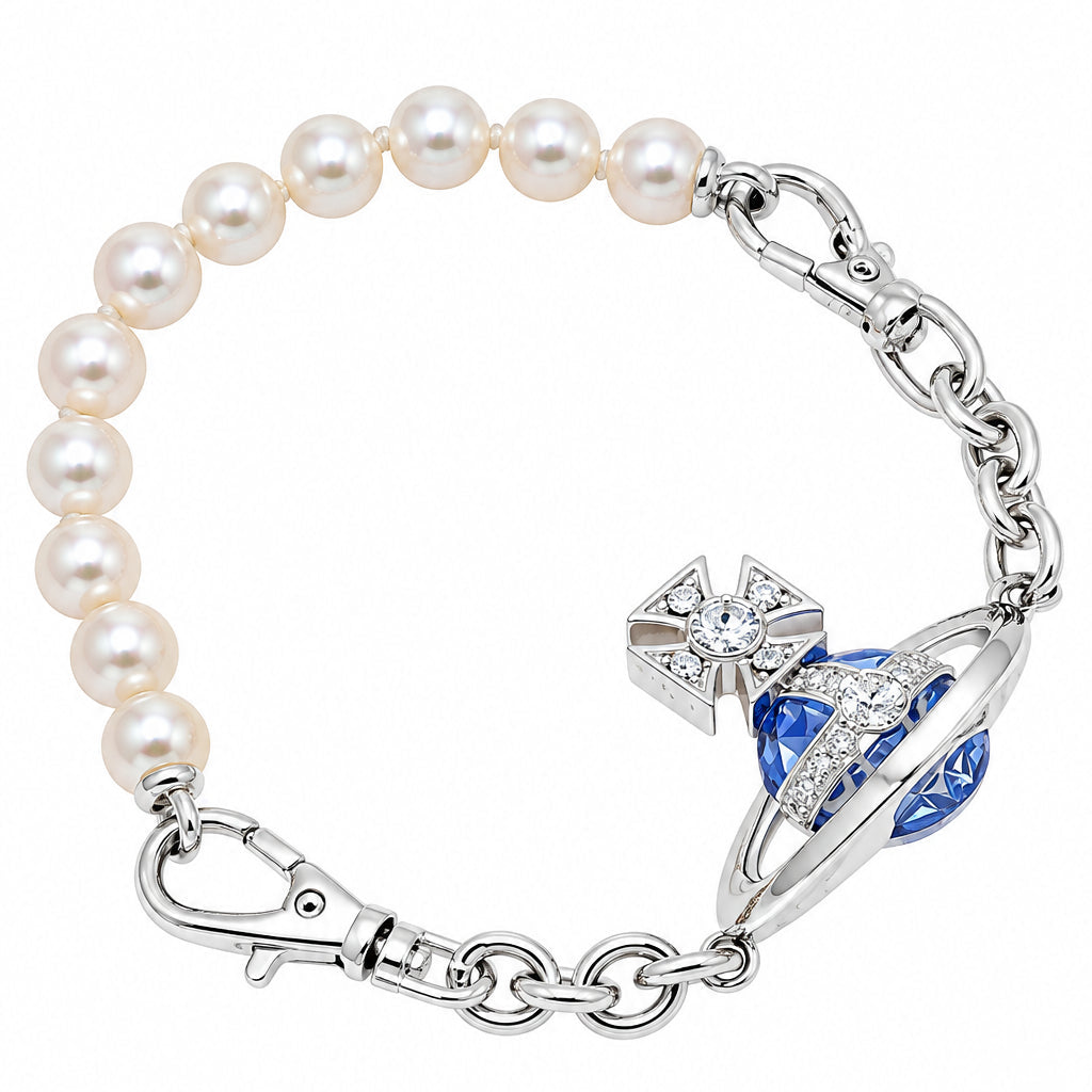 Vivienne Westwood AIDA BAS RELIEF BRACELET - PLATINUM/ROSE