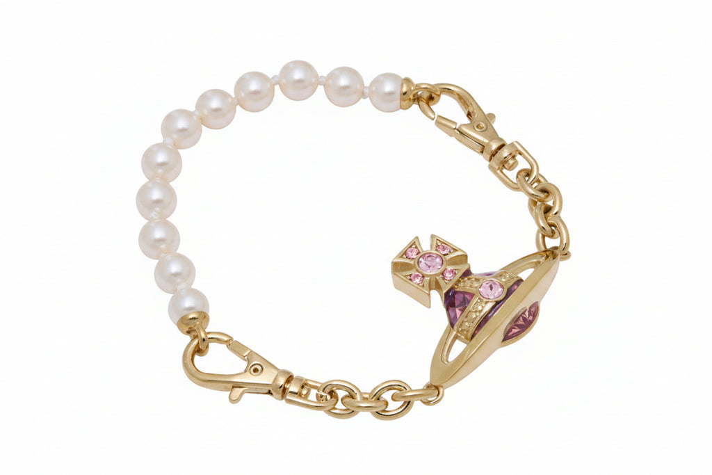 Vivienne Westwood AIDA BAS RELIEF BRACELET - GOLD/ROSE