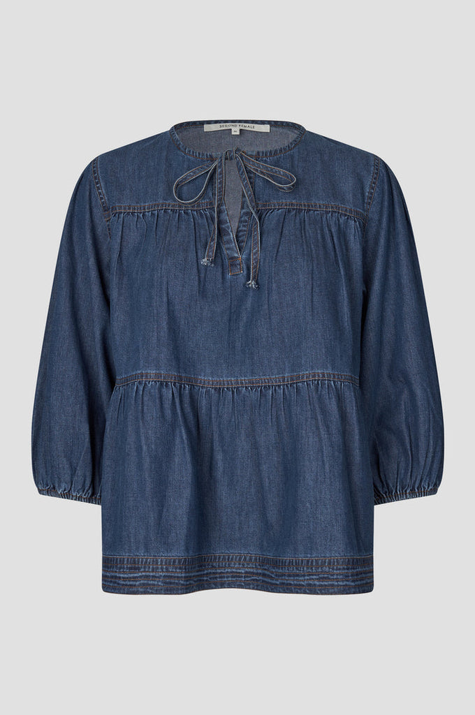 Second Female Evana Denim Blouse