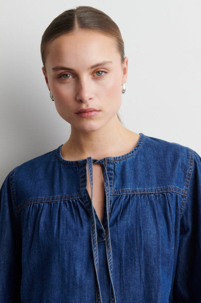 Second Female Evana Denim Blouse