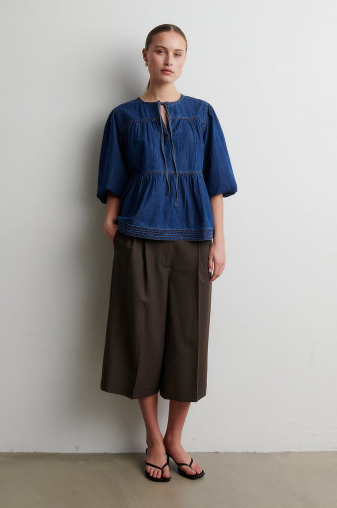 Second Female Evana Denim Blouse