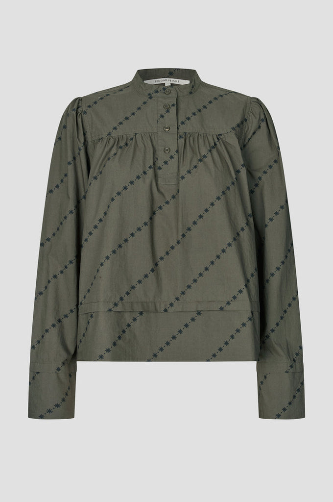Second Female Jasmina LS Blouse - Black Olive