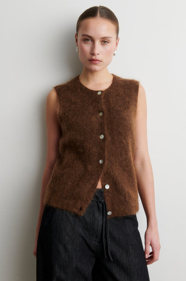 Second Female Brook Knit Button Vest