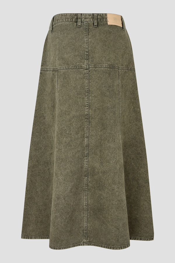 Second Female Jaye Denim Skirt - Green Denim