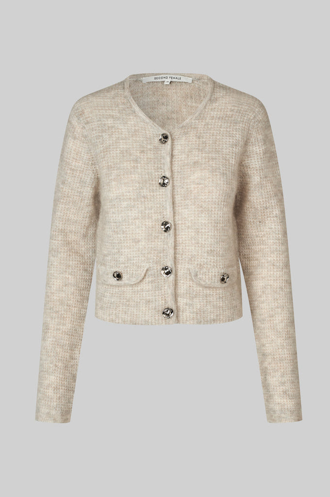 Second Female Andrea Knit Structure Cardigan Birch