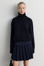 Second Female Alpha Knit Slit T-Neck Night Sky