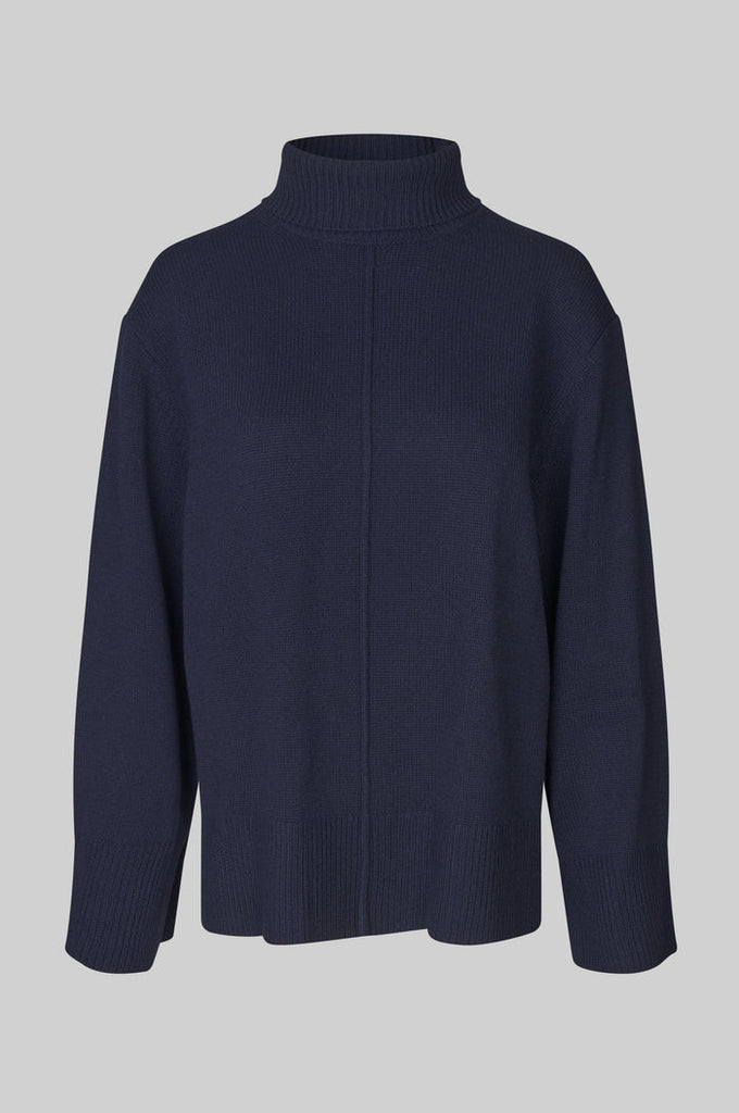 Second Female Alpha Knit Slit T-Neck Night Sky