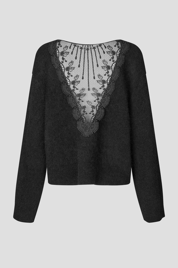 Second Female Brook Knit Lace O-Neck