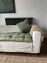 Maitri: Double sided printed cotton mattress 60 x 100cm Olive green, charcoal