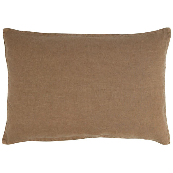Linen Cushion cover cognac