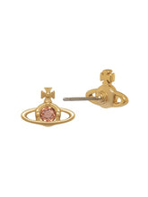 Vivienne Westwood Nano Solitaire Earrings - Gold/Pink Gold Crystal