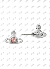 Vivienne Westwood Nano Solitaire Earrings Platinum / D Rose Crystal