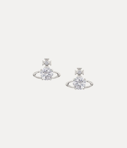 Vivienne Westwood Reina Earrings - Platinum / White CZ