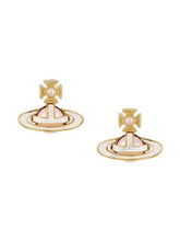 Vivienne Westwood Simonetta Bas Relief Earrings Gold / Pink