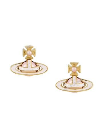 Vivienne Westwood Simonetta Bas Relief Earrings Gold / Pink