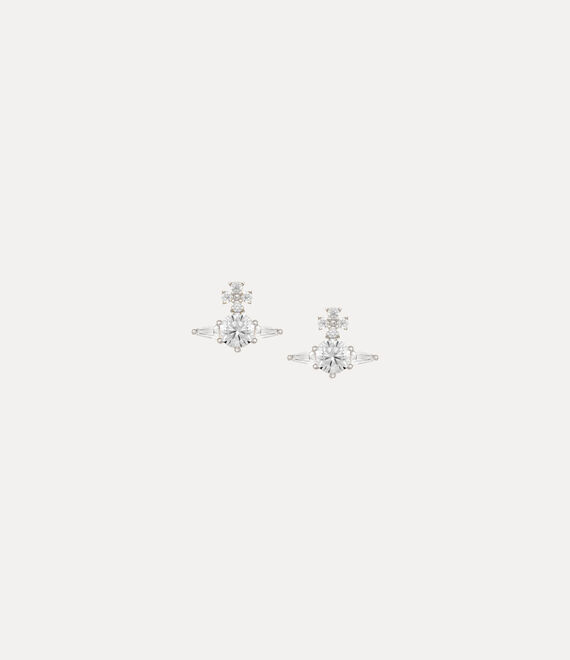 Vivienne Westwood Ofelia Earrings Platinum/White CZ