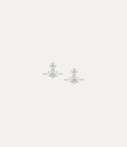 Vivienne Westwood Ofelia Earrings Platinum/White CZ