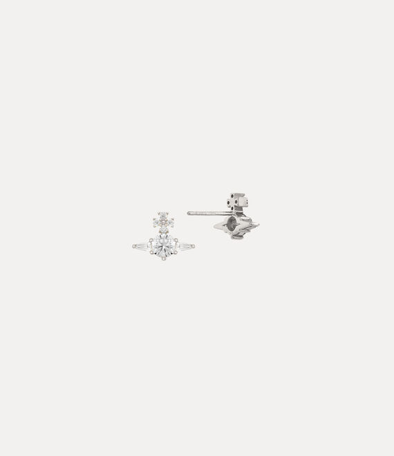 Vivienne Westwood Ofelia Earrings Platinum/White CZ