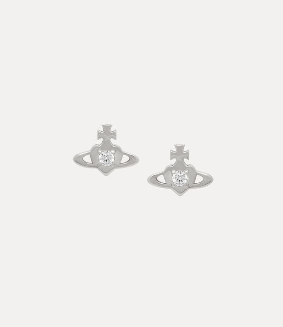 Vivienne Westwood Noella Earrings Platinum/White CZ