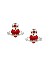 Vivienne Westwood Fabianna bas relief earrings platinum