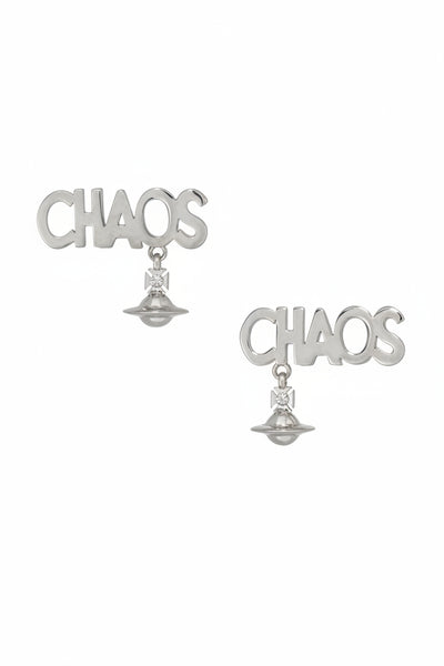 Vivienne Westwood CHAOS STUD EARRINGS - PLATINUM