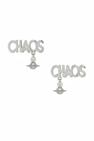 Vivienne Westwood CHAOS STUD EARRINGS - PLATINUM
