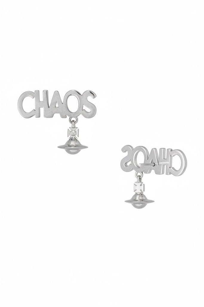 Vivienne Westwood CHAOS STUD EARRINGS - PLATINUM