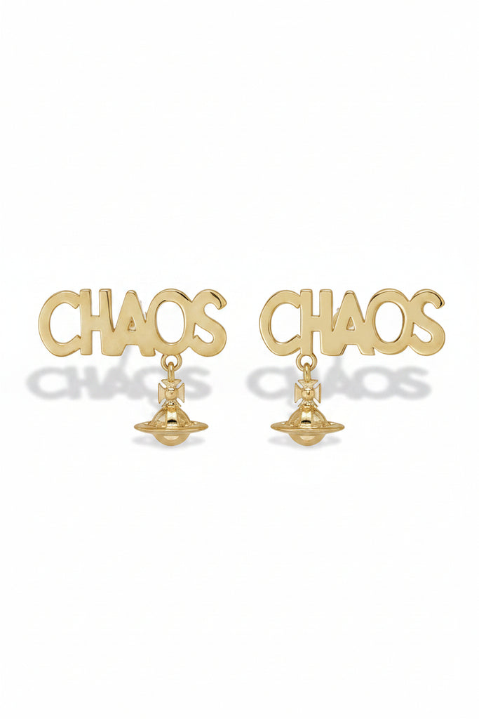 Vivienne Westwood CHAOS STUD EARRINGS - GOLD