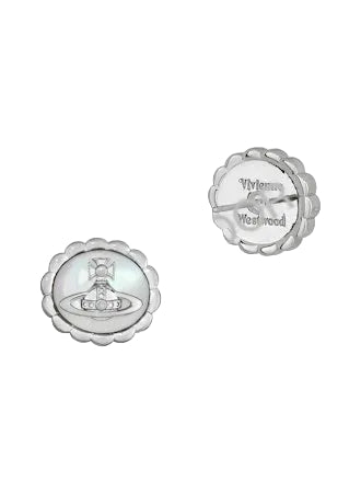 Vivienne Westwood BLUMA EARRINGS - PLATINUM / WHITE