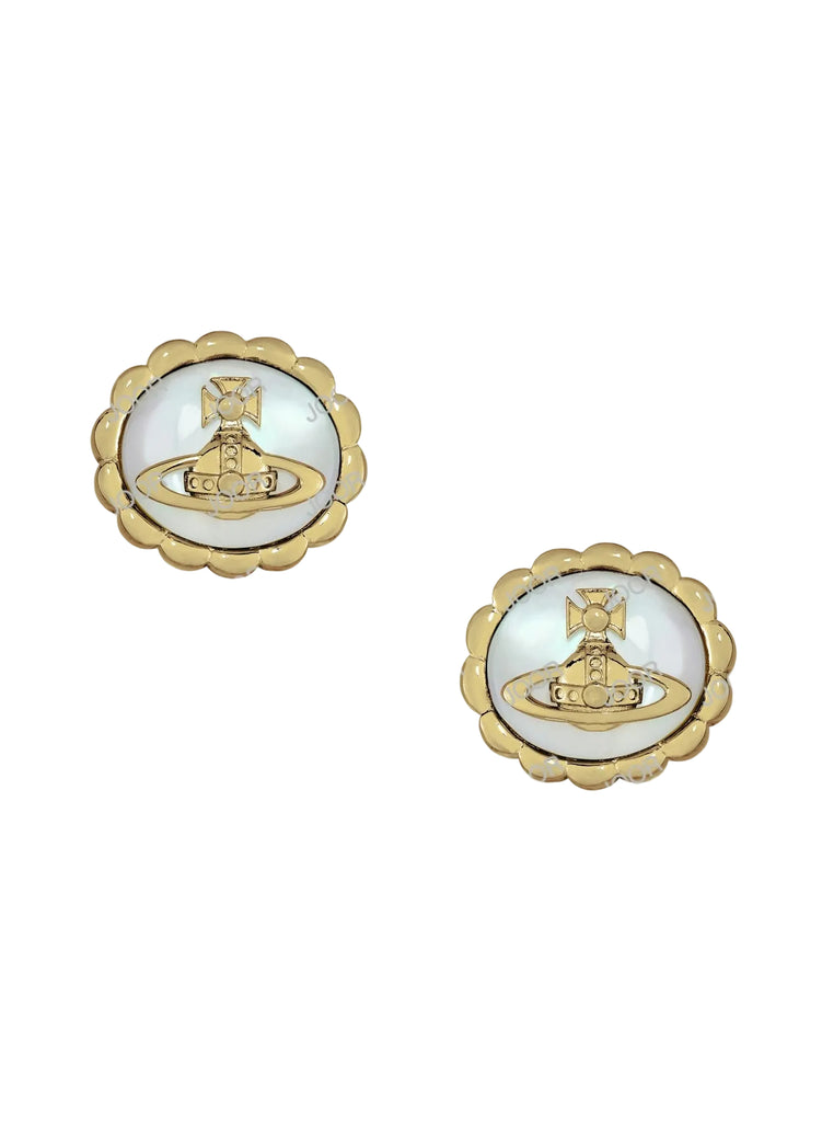 Vivienne Westwood BLUMA EARRINGS - GOLD / WHITE