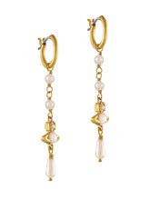 Vivienne Westwood SS24 Emilianna Earrings - Gold/Creamrose Pearl