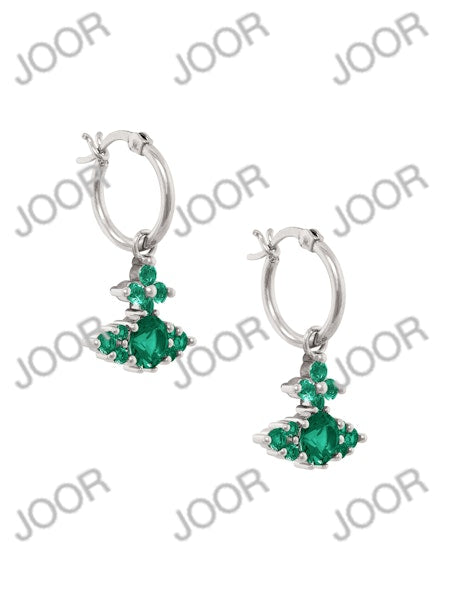 Vivienne Westwood FEODORITA HOOP EARRINGS - Mint Green