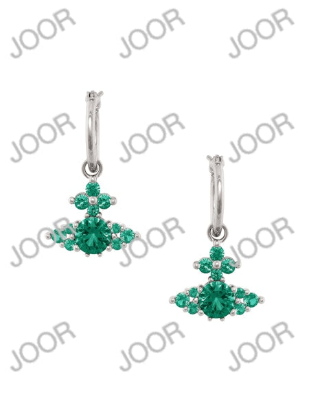 Vivienne Westwood FEODORITA HOOP EARRINGS - Mint Green